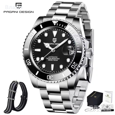 Pagani design PD1661,Rolex Submariner хомаж, японски механизъм, снимка 3 - Мъжки - 54422800