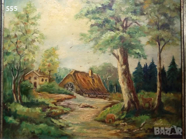 Голяма картина масло - пейзаж, снимка 2 - Картини - 55344956