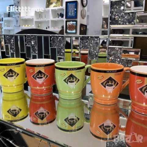 Порцеланова чаша за чай и кафе, 200ml, цветни варианти