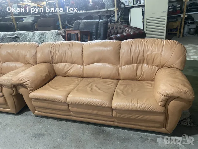 естествена кожа дивани, снимка 3 - Дивани и мека мебел - 55460210