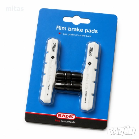 Гумички за V-brake спирачки Elvedes, Калодки, Бели, Комплект, 72мм