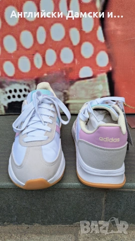 Английски оригинални дамски маратонки Adidas,с естествена кожа, снимка 7 - Маратонки - 54763901