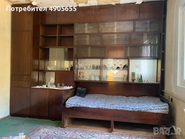 Уникална секция-библиотека 1970 г. – майстор Джони, ретро, модернистичен стил, снимка 8 - Секции и витрини - 55627252