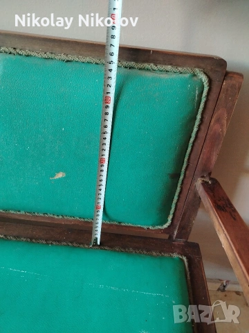 дървено ретро канапе с кожена дамаска, снимка 18 - Антикварни и старинни предмети - 54016672