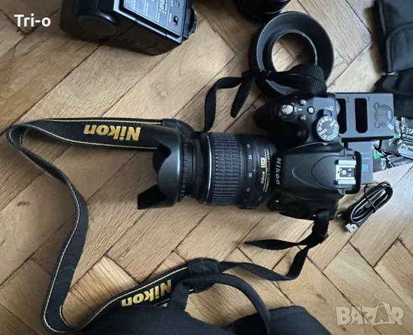 Nikon D5100 + светкавица, 2 обектива, 2 батерии, аксесоари и раница Lowepro, снимка 11 - Фотоапарати - 55598307