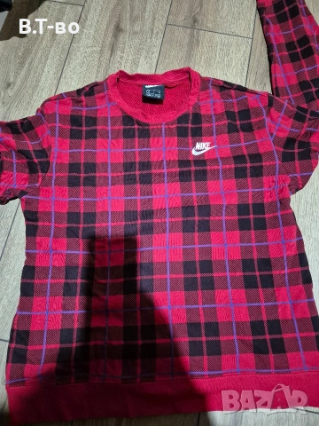 Nike карирана унисекс блуза, снимка 4 - Блузи с дълъг ръкав и пуловери - 48123640