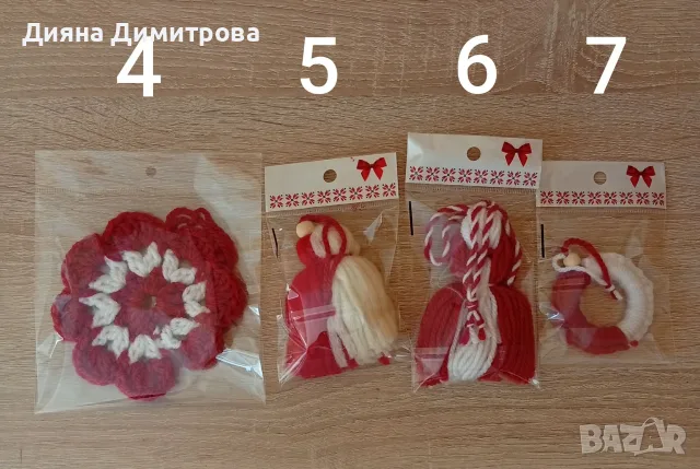Ръчно изработени мартеници от вълна и прежда , снимка 2 - Сувенири на едро - 55618015