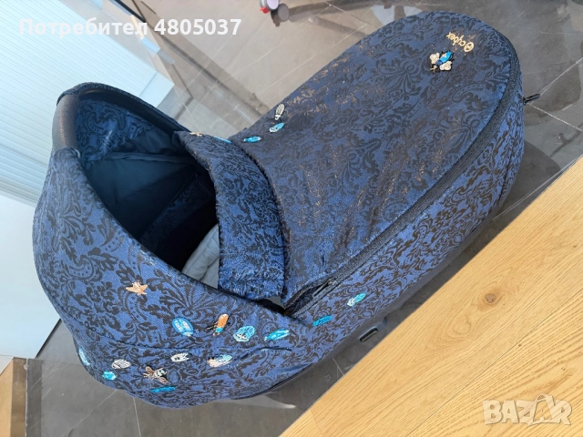 Кош за новородено Cybex Priam/e-Priam Lux Carry Cot – Jewels of Nature, снимка 3 - За бебешки колички - 54818170