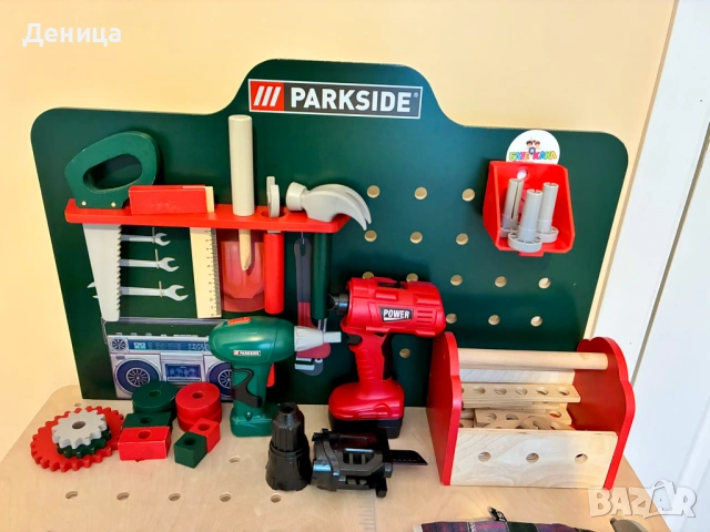 Детска работилница Parkside от Лидл плюс подарък инструмент, снимка 5 - Играчки за стая - 54498861
