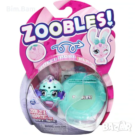 Трансформиращо се топче животинче със сцена ZOOBLES - различни модели , снимка 5 - Фигурки - 55432708