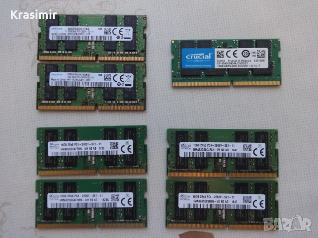 16GB DDR4 RAM памети за лаптопи 2666V 2400T и други