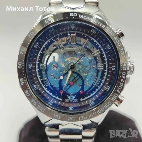 Мъжки часовник - СКЕЛЕТОН, снимка 4 - Мъжки - 54362842