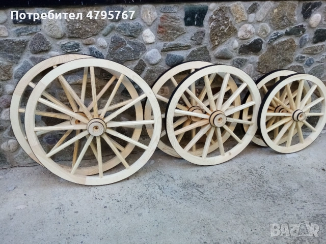 Продавам декоративни колела за каруца, снимка 4 - Декорация за дома - 54181228
