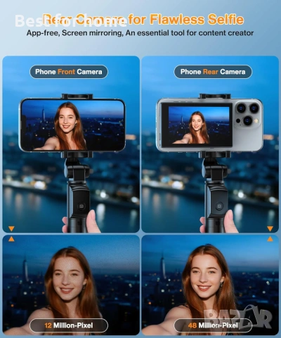 Екран за селфита за влог телефон, Axrye 1080P безжичен монитор за телефон със задна камера, снимка 5 - Селфи стикове, аксесоари - 54542234