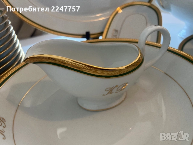 Нов сервиз за хранене и чай за 12 души порцелан Limoges, снимка 9 - Сервизи - 54788134