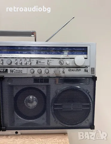 🔈Колекционерски ретро радиокасетофон SHARP GF-767 Z Boombox - профилактиран🔉, снимка 4 - Радиокасетофони, транзистори - 55541044