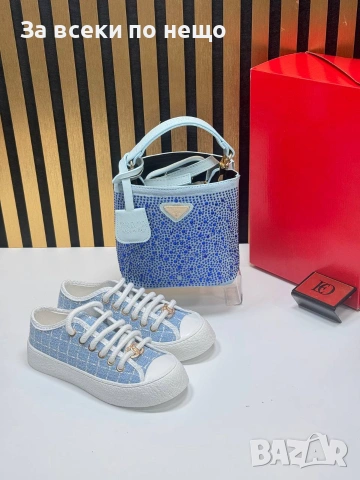 Prada Дамска Синя Чанта Прада - 2 Модела Код SK1845, снимка 2 - Чанти - 55267493