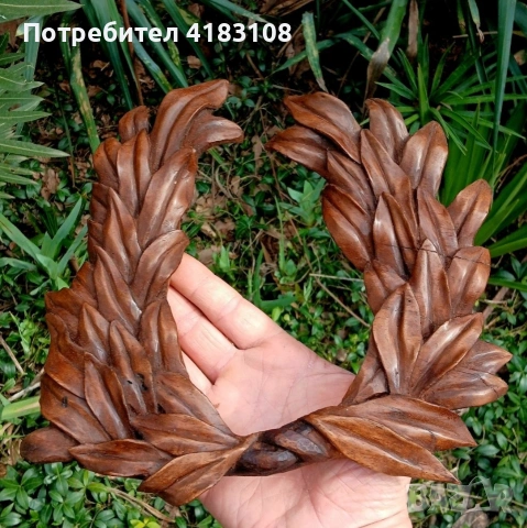 Пано венец - ръчна дърворезба орех, снимка 5 - Пана - 55166033