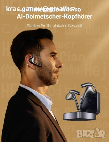 Timekettle W4 Pro AI слушалки за превод – 40 езика, двупосочен симултанен превод, снимка 2 - Слушалки и портативни колонки - 54007285