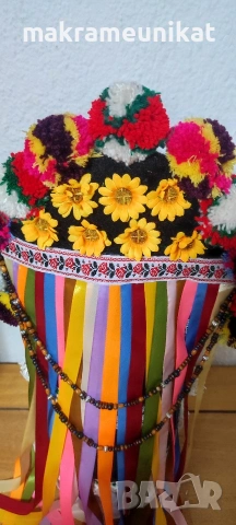 Кукерска маска, гугла, нова, Новодел, уникат, ръчна изработка , снимка 7 - Декорация за дома - 46988271