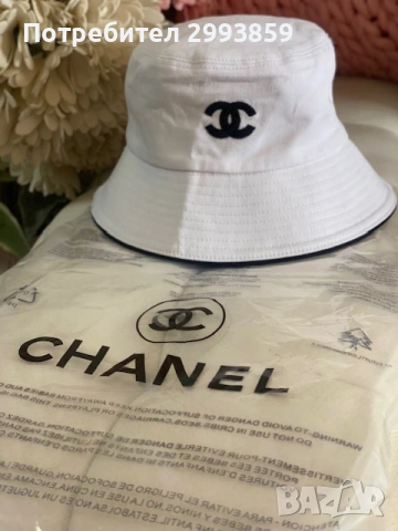 шапка ШАНЕЛ*Chanel bucket hat cotton