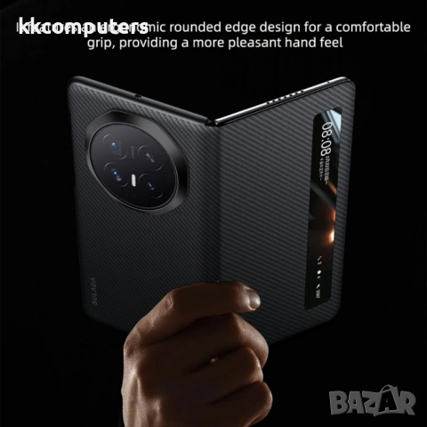 Кожен Калъф за Honor Magic V6 SULADA Smart Window с Магнитен Ринг – 3 цвята, снимка 4 - Резервни части за телефони - 54548833