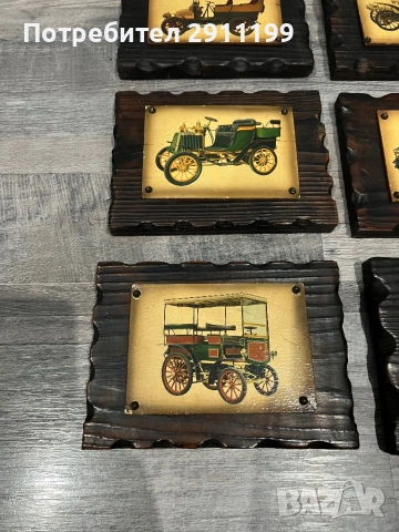 Стара картина с автомобил, 6 бр., снимка 12 - Картини - 54230073