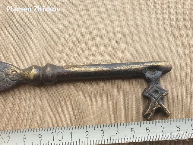 ключ голям  , стар , месингов от магерница , снимка 3 - Антикварни и старинни предмети - 54078761