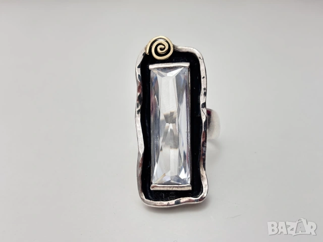 Дамски Сребърен Пръстен (проба 925)- 12,83 грама, Hadar Designers-Израел, снимка 3 - Пръстени - 55170060
