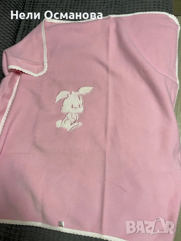 Бебешко одеялце Ализе Пуфи плюс розово поларено одеялце, снимка 4 - Спално бельо и завивки - 55136350