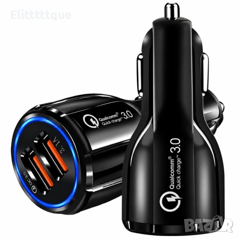 Автомобилно зарядно Quick Charge 3.0 с 2 USB порта , снимка 4 - Друга електроника - 54982151