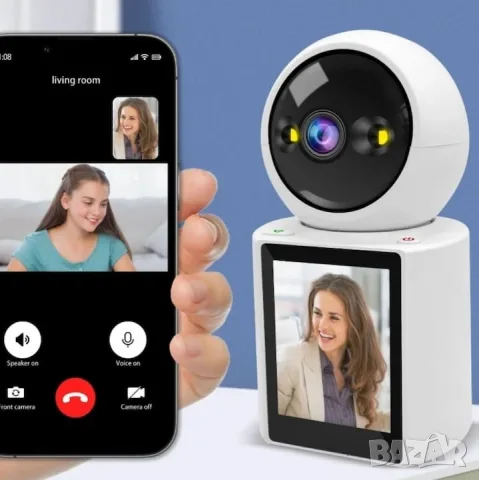 Компактна Wi-Fi видеокамера за наблюдение с 1080p HD и двупосочна комуникация