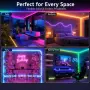 RGB LED неонова лента 5 м 24 V IP65 с APP и дистанционно, снимка 3