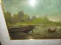 Антикварна маслена картина италиански автор, снимка 5