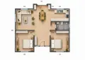 Едноетажна сглобяема къща с две спални – 85 м², снимка 3
