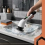 Електрическа четка за почистване Ruhhy, въртящ се глава, 9 накрайника, USB зареждане, снимка 3