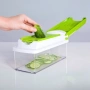 Кухненско Ренде за зеле,моркови с контейнер-Nicer Dicer Plus от 13 части + Подарък Бутилка за зехтин, снимка 4