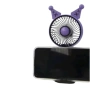 Kuromi USB вентилатор с поставка за телефон – Акумулаторен преносим вентилатор с ушички, 5 скорости , снимка 5
