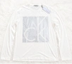 Calvin Klein Jeans блуза с дълъг ръкав – Бяла/Черна, снимка 4