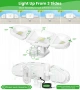 LED прожектор с датчик за движение и дистанционно управление – 3600LM, 3 регулируеми глави, снимка 7