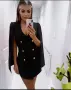 Страхотна черна рокля модерни ръкави, снимка 2
