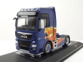 MAN TGX XXL влекач 2020 - мащаб 1:43 на ixo models моделът е нов в PVC дисплей-кейс, снимка 1