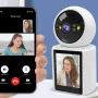 Компактна Wi-Fi видеокамера за наблюдение с 1080p HD и двупосочна комуникация, снимка 1