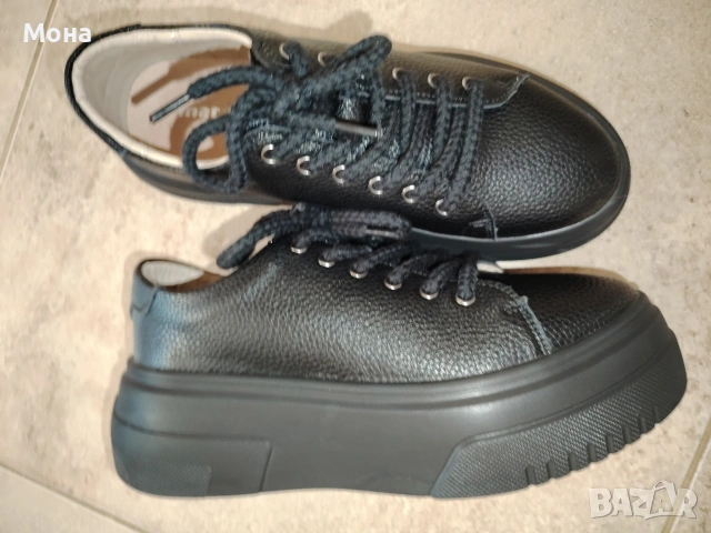 Дамски сникърси! Естествена кожа! , снимка 5 - Маратонки - 54346234