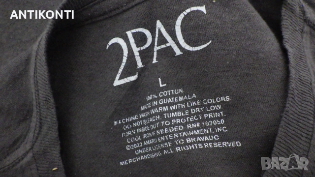 2Pac Сива Тениска / Оригинален мърч, снимка 5 - Тениски - 54566327