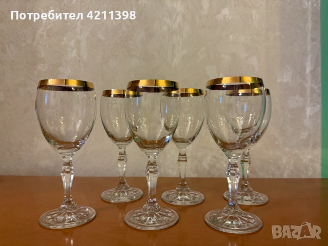 Ретро стъклени чаши, снимка 2 - Антикварни и старинни предмети - 49744759