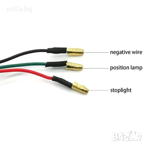 Заден калник за мотор с LED стоп 12V – Ендуро/Мотокрос опашка, ABS, черен, 33x11 см 10135, снимка 3 - Друга електроника - 54658782