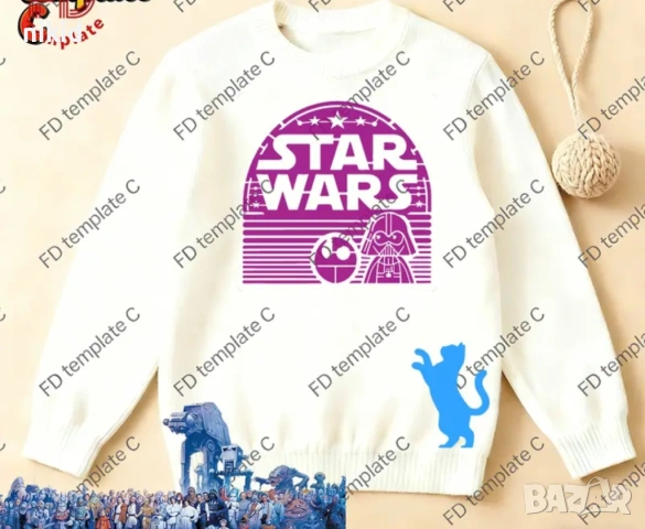 Междузвездни войни Star wars стенсил шаблон спрей за торта украса сладки Scrapbooking, снимка 3 - Други - 54664074