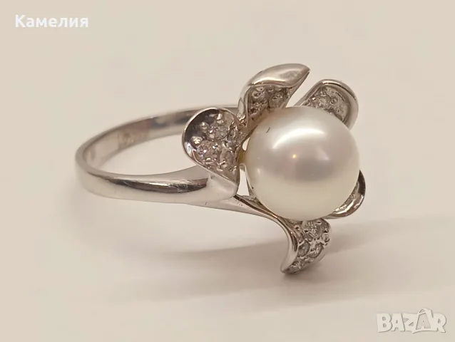 Руско злато. Пръстен с брилианти , снимка 2 - Пръстени - 55299496