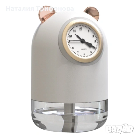 Арома дифузер с LED светлина и дигитален часовник – 300ml USB овлажнител, снимка 3 - Други стоки за дома - 55072496